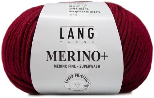 Lang Yarns Merino+ 0063 Dunkelrot