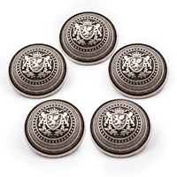 PPY Offiziersknöpfe 20 mm Altsilberfarbe 5 Stück