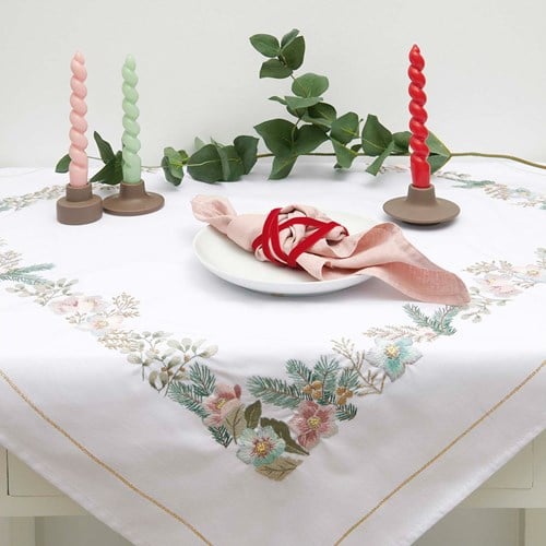 Rico Christrose Tischdecke Stickpaket