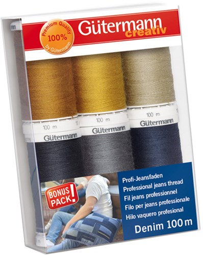 Gütermann Nähgarnset Denim - 6 Spulen