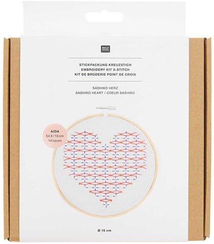 Rico Stickset Sashiko Herz