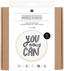 Rico Design Stick Pakete "you totally can" Ø 15 cm