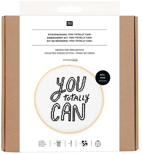 Rico Design Stick Pakete "you totally can" Ø 15 cm