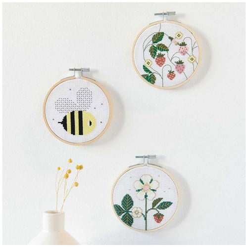 Rico Design Stick Pakete Erdbeerblüte Ø 10 cm-3