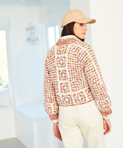Stylecraft Crochet Hexagon Cardigan in Batik Elements Swirl DK & Life DK-2