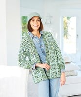 Stylecraft Crochet Hexagon Cardigan in Batik Elements Swirl DK & Life DK-3