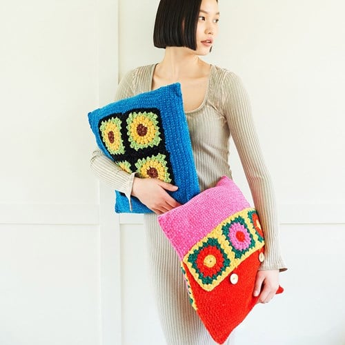 Stylecraft Häkelanleitung Squeeze Me Häkeldecke und Kissen-2