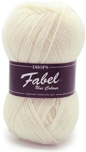 Drops Fabel Uni Colour 100 Natur