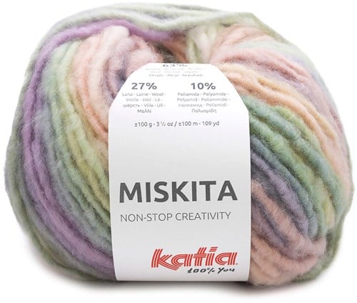 Katia Miskita 100 Hellrosa-Hellgelb-Hellgrün-Helllila