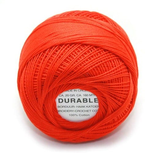 Durable Stick- und Häkelbaumwollgarn 1010 Dark Orange