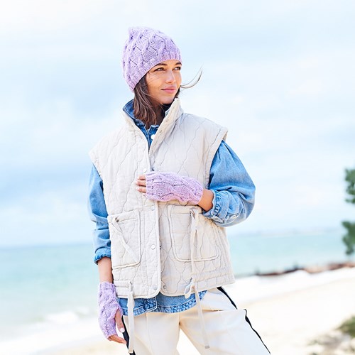 Stylecraft strickmuster Relove Rope Cable Slouch Hat and Wristwarmers (4 designs)-3