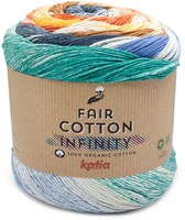 Katia Fair Cotton Infinity 104 Grünblau-Ultramarinblau-Braun-Gelb