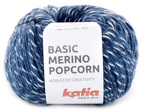 Katia Basic Merino Popcorn 101 Jeans-Weiß