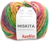 Katia Miskita 101 Grün-Senf-Orange-Dunkles Fuchsia
