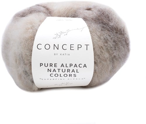 Katia Pure Alpaca Natural Colors 101 Ecru-Nerz-Braun