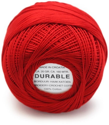 Durable Stick- und Häkelbaumwollgarn 1025 Red