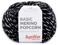 Katia Basic Merino Popcorn 102 Schwarz-Weiß