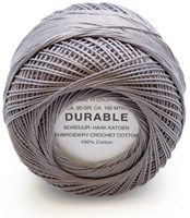 Durable Stick- und Häkelbaumwollgarn 1041 Mouse Grey