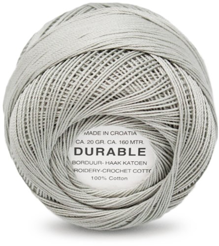 Durable Stick- und Häkelbaumwollgarn 1044 Light Grey