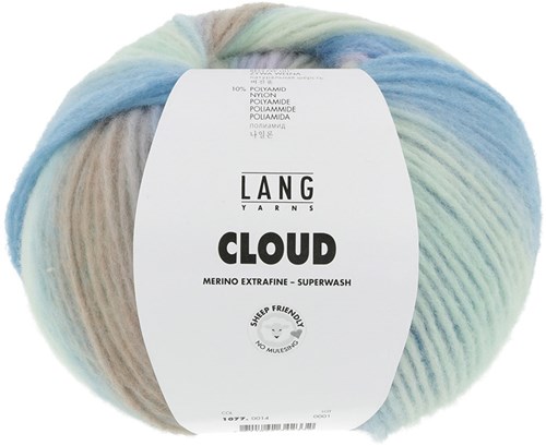 Lang Yarns Cloud 014 Hellgrün//Hellblau/Lila