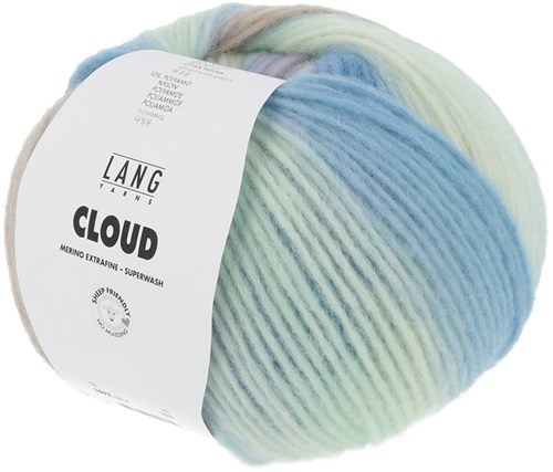 Lang Yarns Cloud 014 Hellgrün//Hellblau/Lila-2