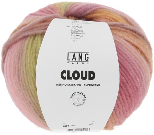 Lang Yarns Cloud 015 Rosa/Orange/Lime