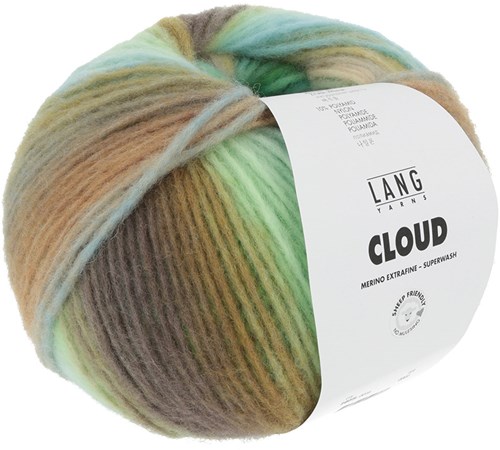 Lang Yarns Cloud 016 Grün/Türkis/Messing-3