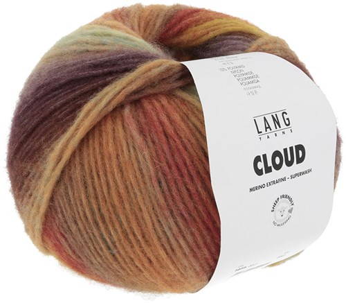 Lang Yarns Cloud 017 Braun/Rot/Mint-3