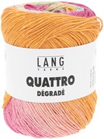 Lang Yarns Quattro Dégradé 0018 Orange/Beere/Gelb