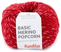 Katia Basic Merino Popcorn 109 Rot-Weiß