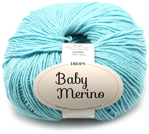 Drops Baby Merino Uni Colour 010 Helltürkis