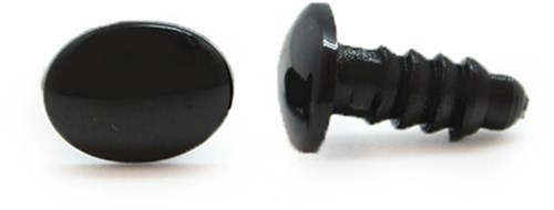 Sicherheitsaugen Oval Schwarz 5 Paar 10mm