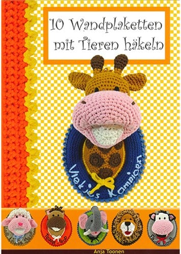 10 Wandplaketten mit Tieren häkeln