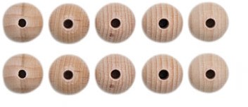 Holzperlenset 10 Stück 10 mm