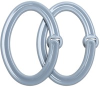 Go Handmade Link mit Verschluss 75 x 50 mm Grau/Blau (2 Stück)