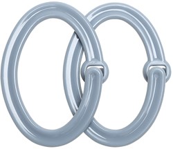 Go Handmade Link mit Verschluss 75 x 50 mm Grau/Blau (2 Stück)