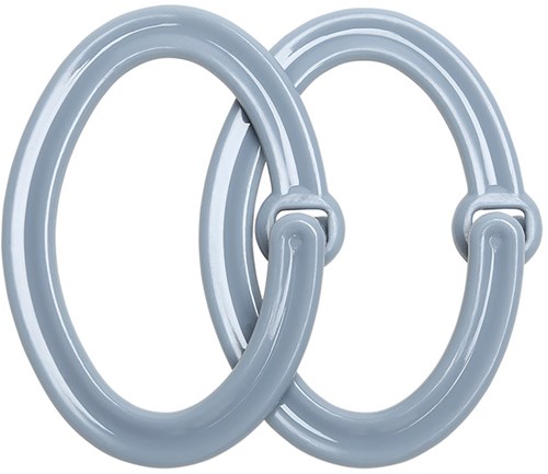 Go Handmade Link mit Verschluss 75 x 50 mm Grau/Blau (2 Stück)