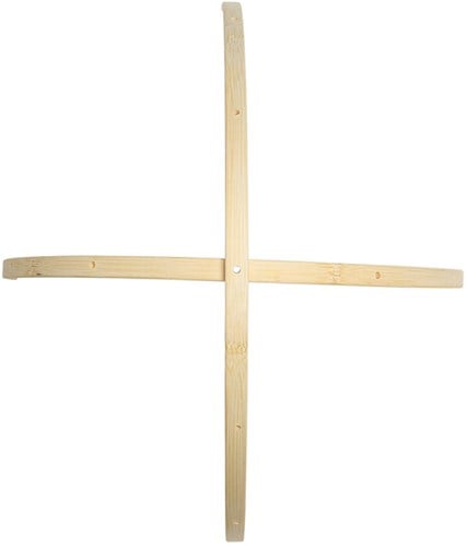 Go Handgefertigte halbrunde Bambusringe mit Löchern-2