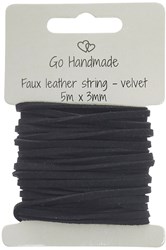 Go Handmade Samtschnur 5 m x 3 mm 51 Schwarz