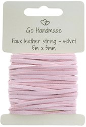 Go Handmade Samtschnur 5 m x 3 mm 57 Hellrosa