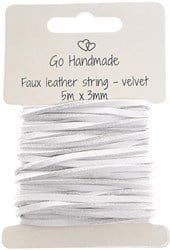 Go Handmade Samtschnur 5m x 3mm 60 Weiß
