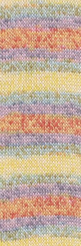 Lang Yarns Footprints 0016 Gelb/Feuer/Flieder-3