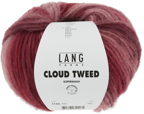 Lang Yarns Cloud Tweed 009 Rosa/Rot/Dunkelrot