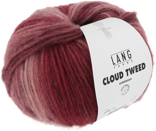 Lang Yarns Cloud Tweed 009 Rosa/Rot/Dunkelrot-3
