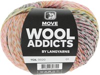 Lang Yarns Move 0020 Dunkelgrün/Hellblau/Orange/Rose