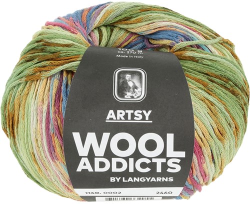 Lang Yarns Artsy 002 Grn/Rosa