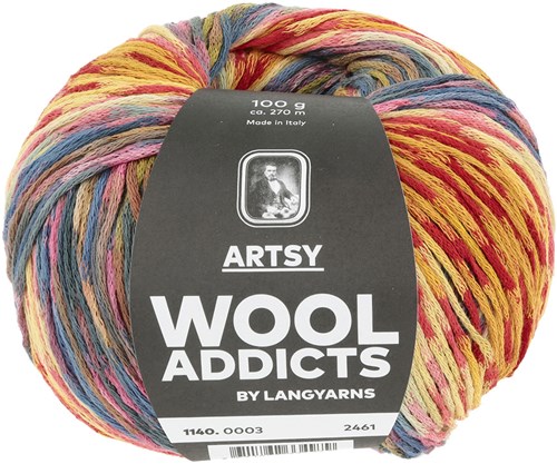 Lang Yarns Artsy 003 Rot/Blau/Gelb