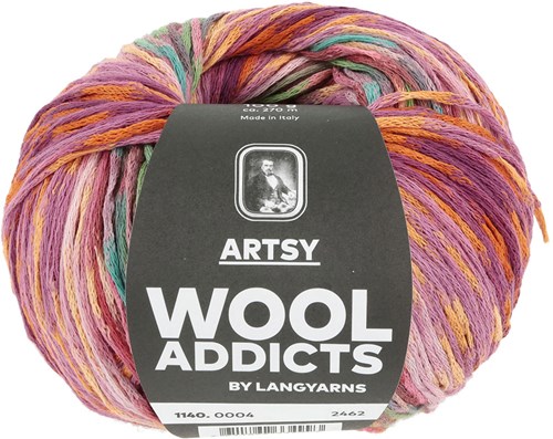 Lang Yarns Artsy 004 Orange/Rosa