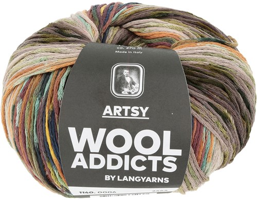 Lang Yarns Artsy 006 Oliv/Beige/Blau