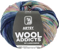 Lang Yarns Artsy 008 Blau/Rosa